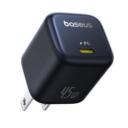 Baseus - PicoGo GaN USB C Fast Charger 1C 45W US Black - Black