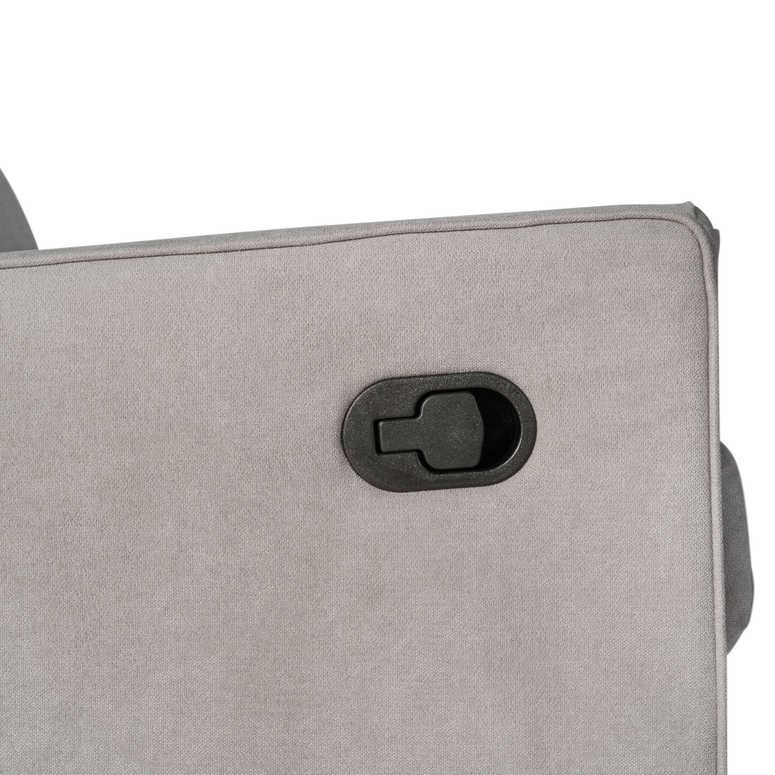 Alt View 10. Emma + Oliver - Mari Manual Glider Rocker Recliner with 360 Degree Swivel Perfect for Living Room, Bedroom, or Nursery - Light Gray.