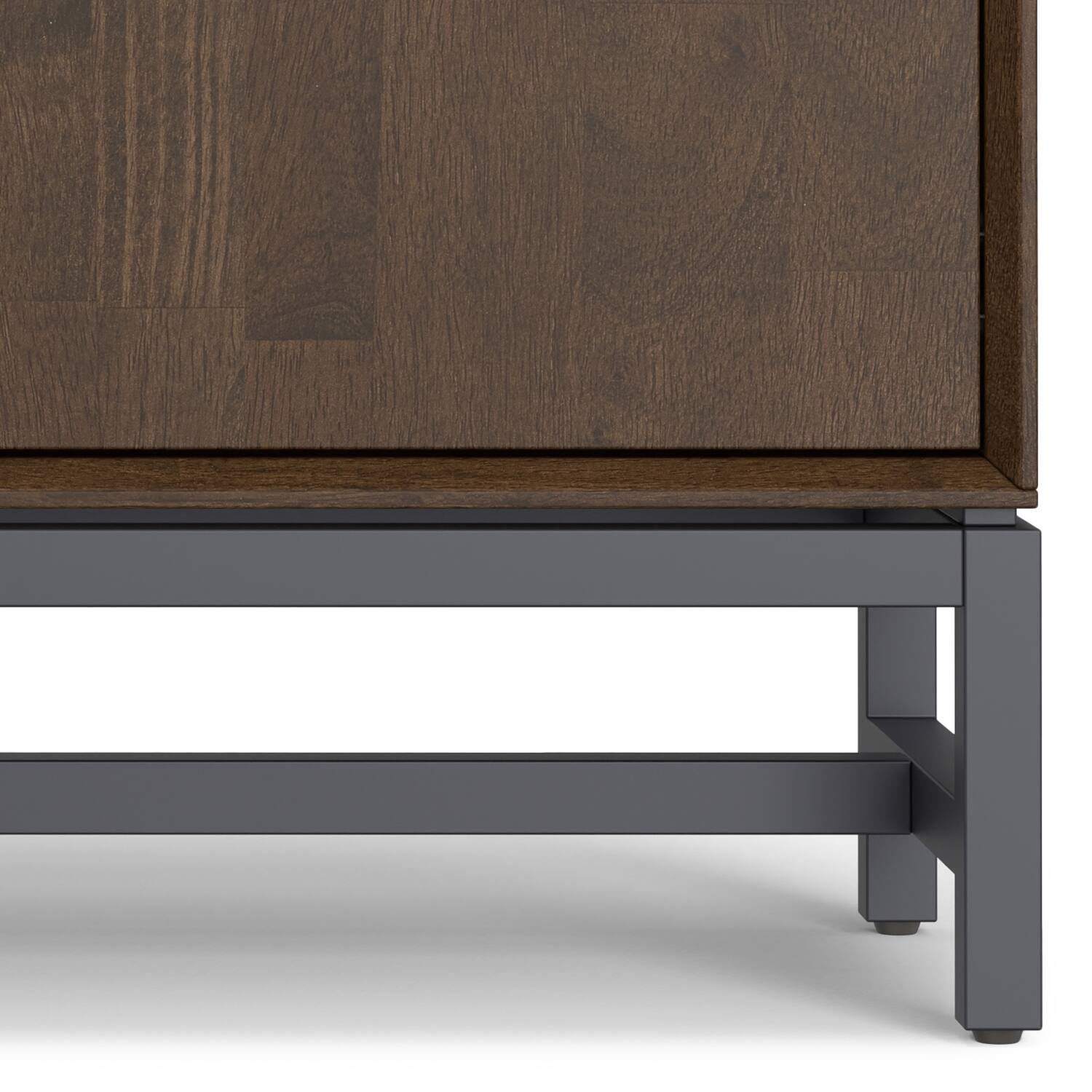 Alt View 4. Simpli Home - Banting 36 inch Storage Cabinet (Set of 2) - Walnut Brown.