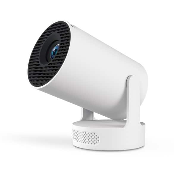 Cluzine - Smart Portable Multimedia Projector, Android 11, 180° Rotation, Wi-Fi 6, BT 5.4, 25dB Silent Home Theater
