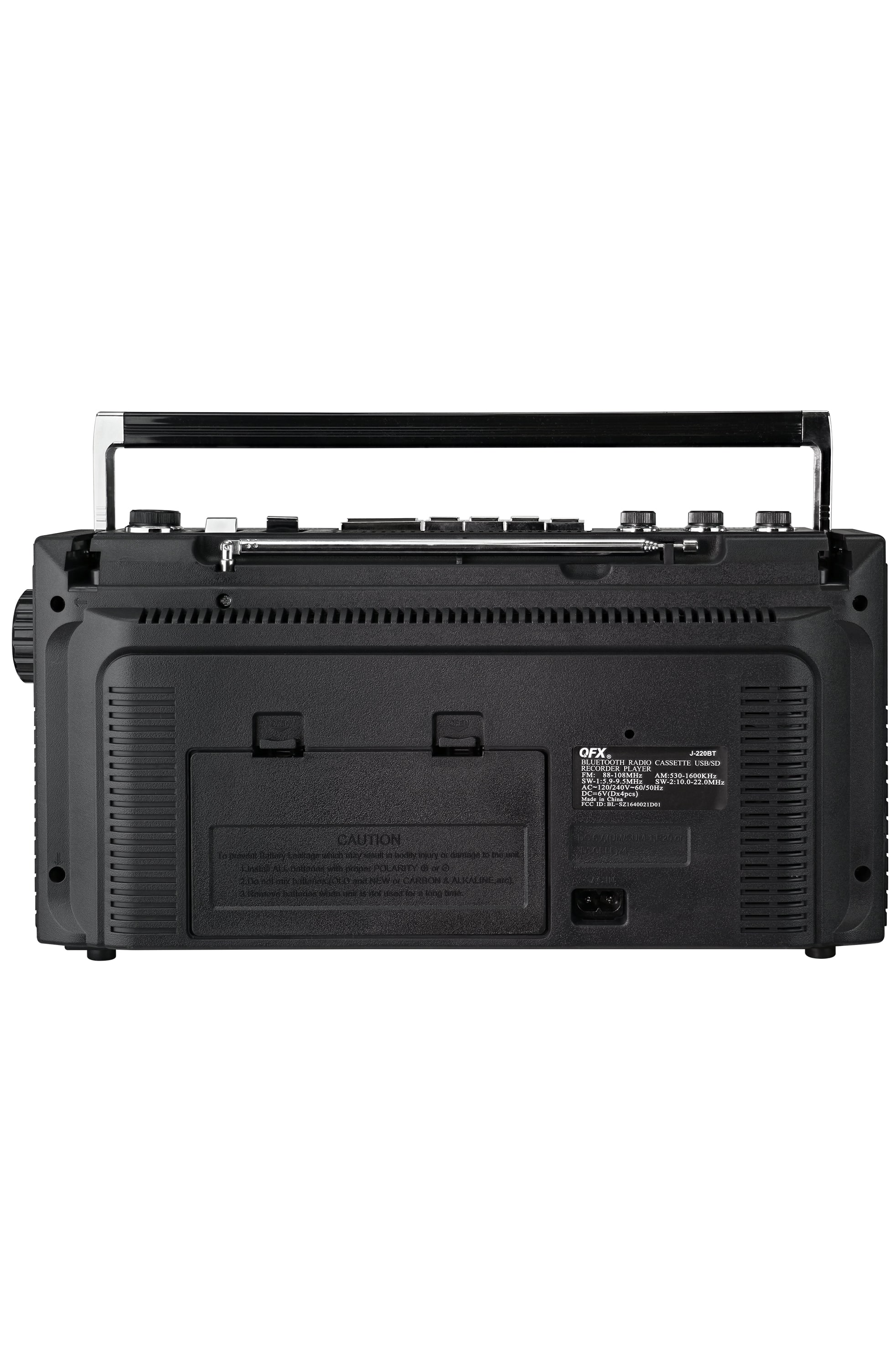 Best Buy: QFX Radio/Cassette to MP3 Boombox Converter Black J-220BT Best Buy: QFX Radio/Cassette to MP3 Boombox Converter Black J-220BT