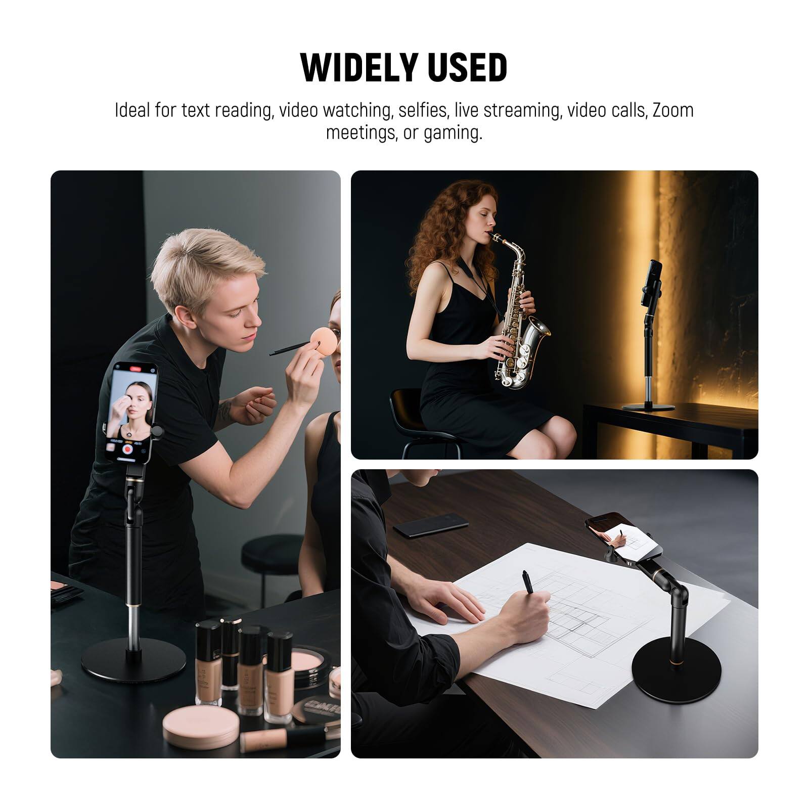 WIDELY USED

Ideal for text reading, video watching, selfies, live streaming, video calls, Zoom meetings, or gaming.