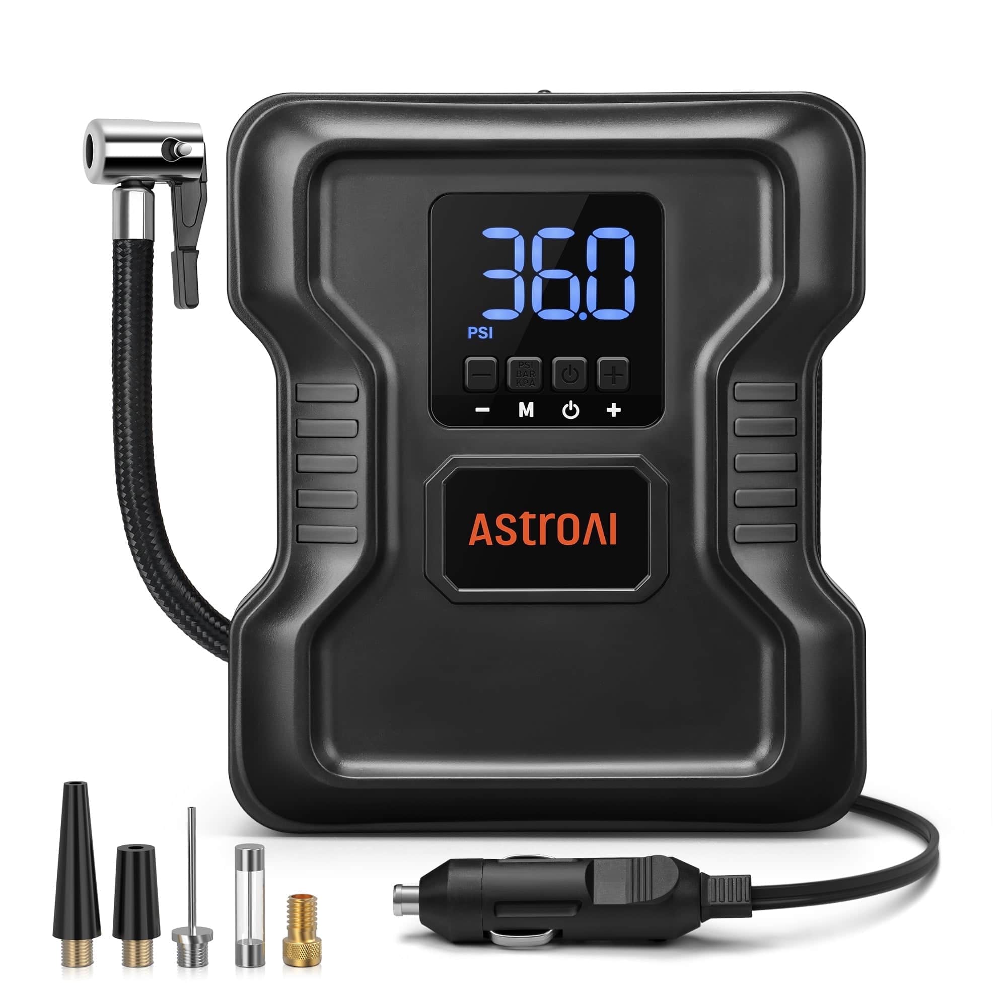 AstroAI - Portable Tire Inflator, 150PSI Air Compressor with Digital Pressure Gauge - Black