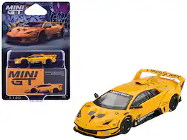 True Scale Miniatures - Lamborghini Murcielago GT EVO LB-Silhouette Works Yellow Limited Edition 1/64 Diecast Model Car by Mini GT