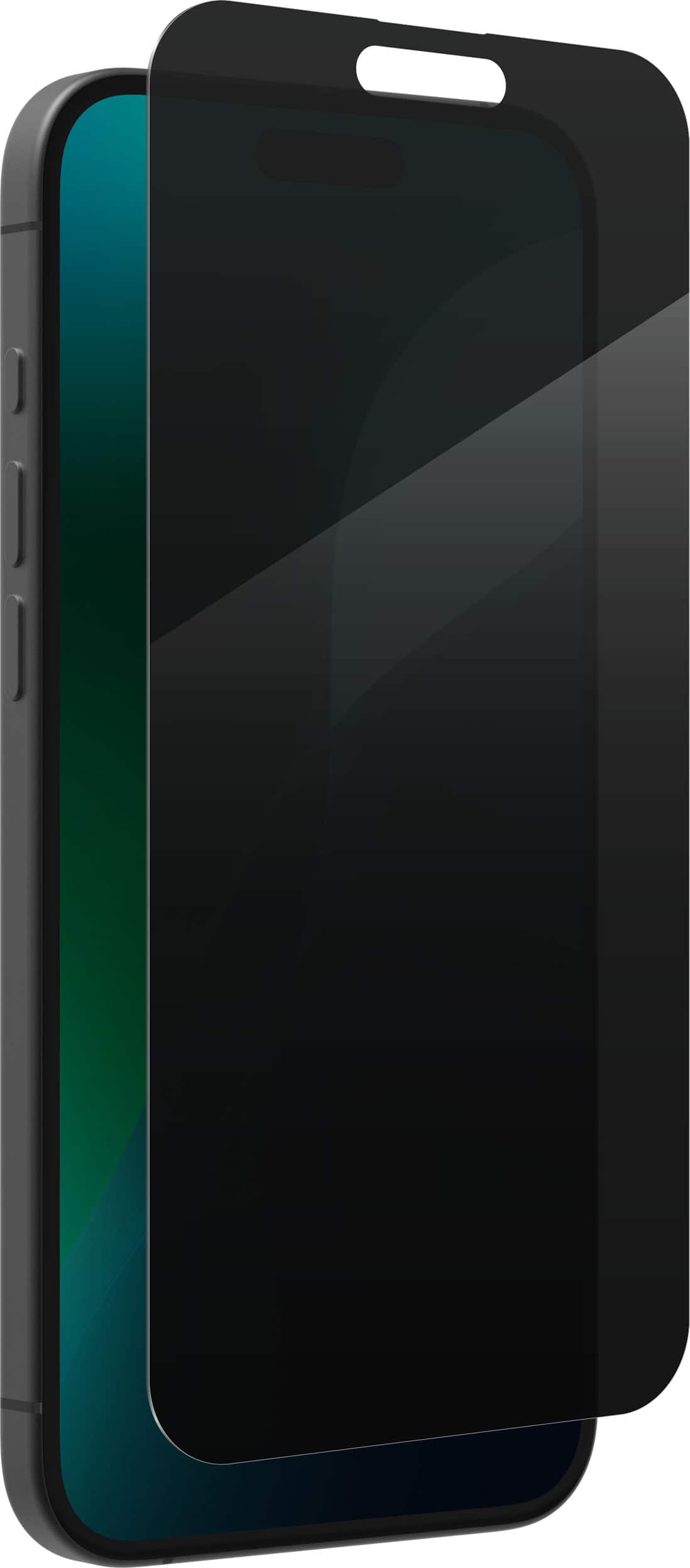 ZAGG - Glass Elite Privacy Screen Protector for Apple iPhone 16 Plus, iPhone 15 Plus - Tinted - Angle_Zoom