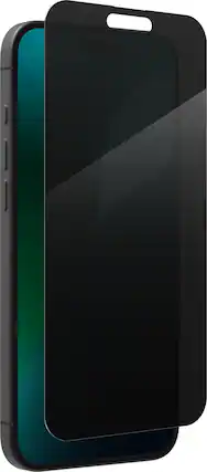Angle. ZAGG - Glass Elite Privacy Screen Protector for Apple iPhone 16 Plus, iPhone 15 Plus - Tinted.