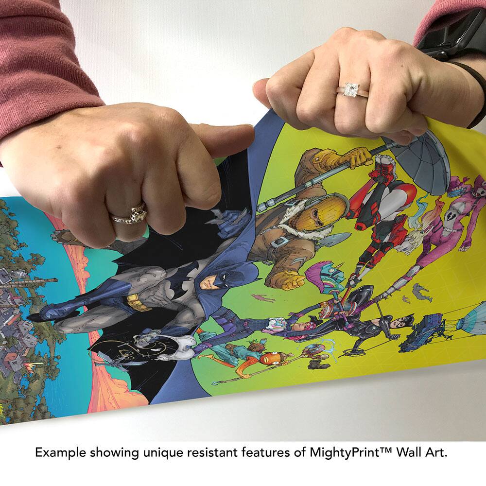 Example showing unique resistant features of MightyPrint™ Wall Art.