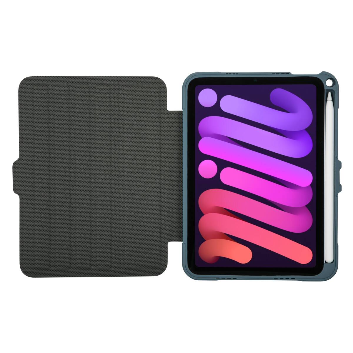 Alt View 15. Targus - Pro-Tek Antimicrobial Case for Apple iPad mini (A17 Pro) and Apple iPad mini (6th generation 2021) - China Blue.