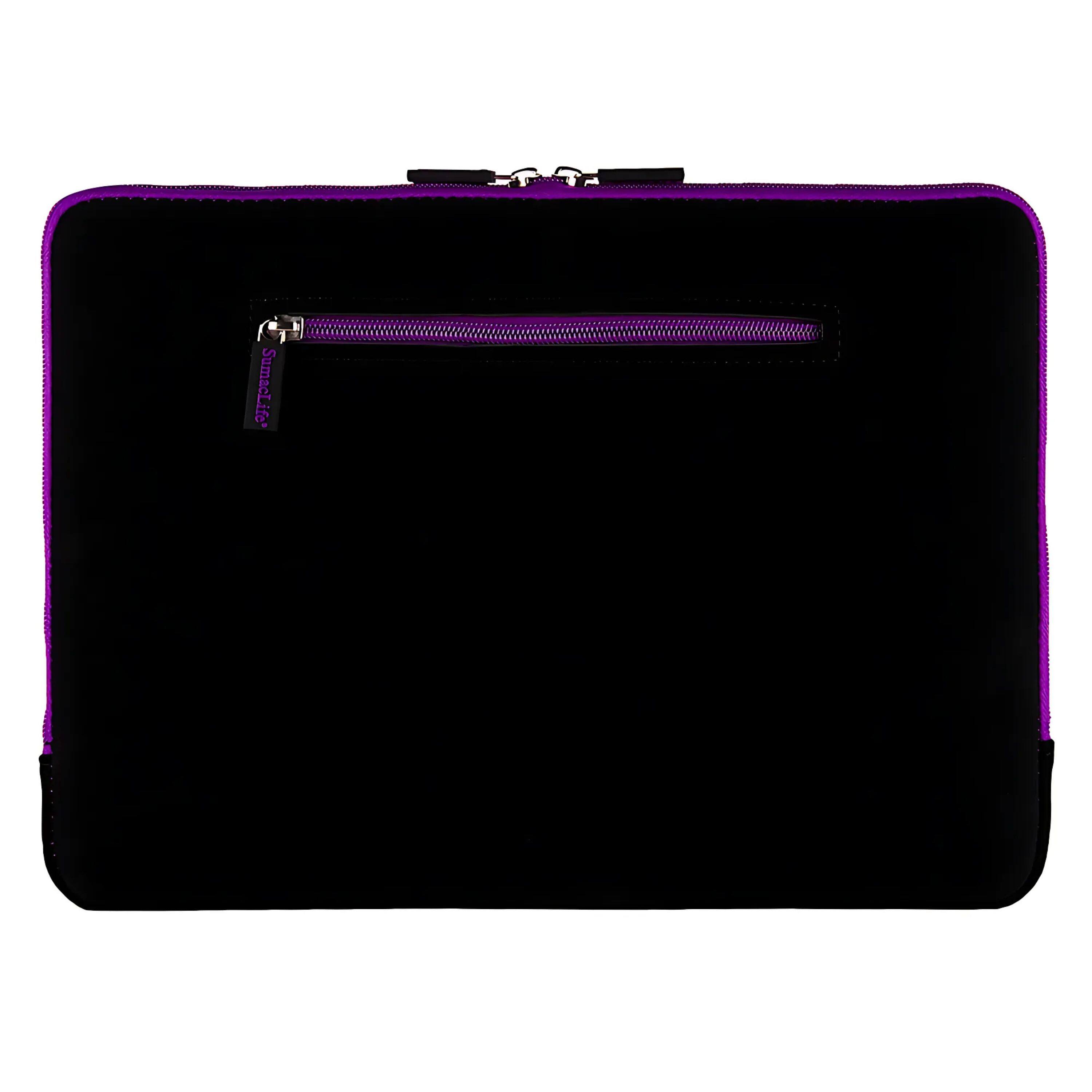 Angle. Kitcheniva - Padded Laptop Sleeve Case Bag For 16" Laptop Black/Purple - Black/Purple.