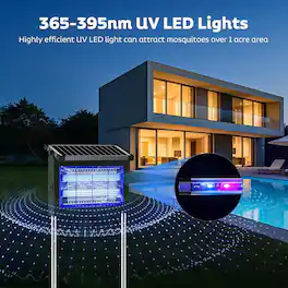 Bug Zapper- Waterproof, Cordless Fly Trap for Backyard, Patio, Garden & Camping