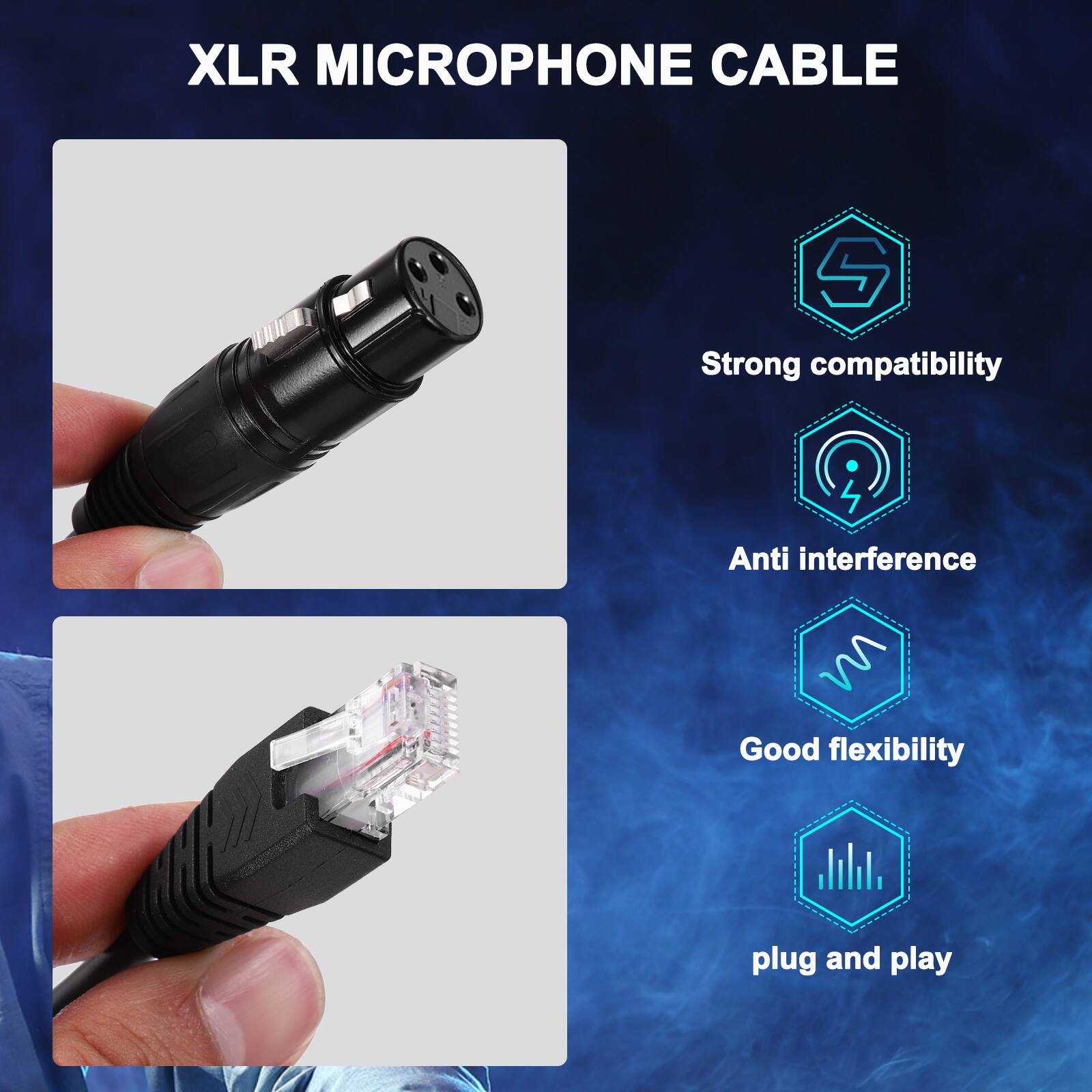 XLR MICROPHONE CABLE

- Strong compatibility
- Anti interference
- Good flexibility
- Plug and play