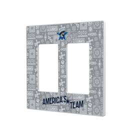 Keyscaper - Dallas Cowboys 2024 Illustrated Limited Edition Double Rocker Light Switch Plate - White
