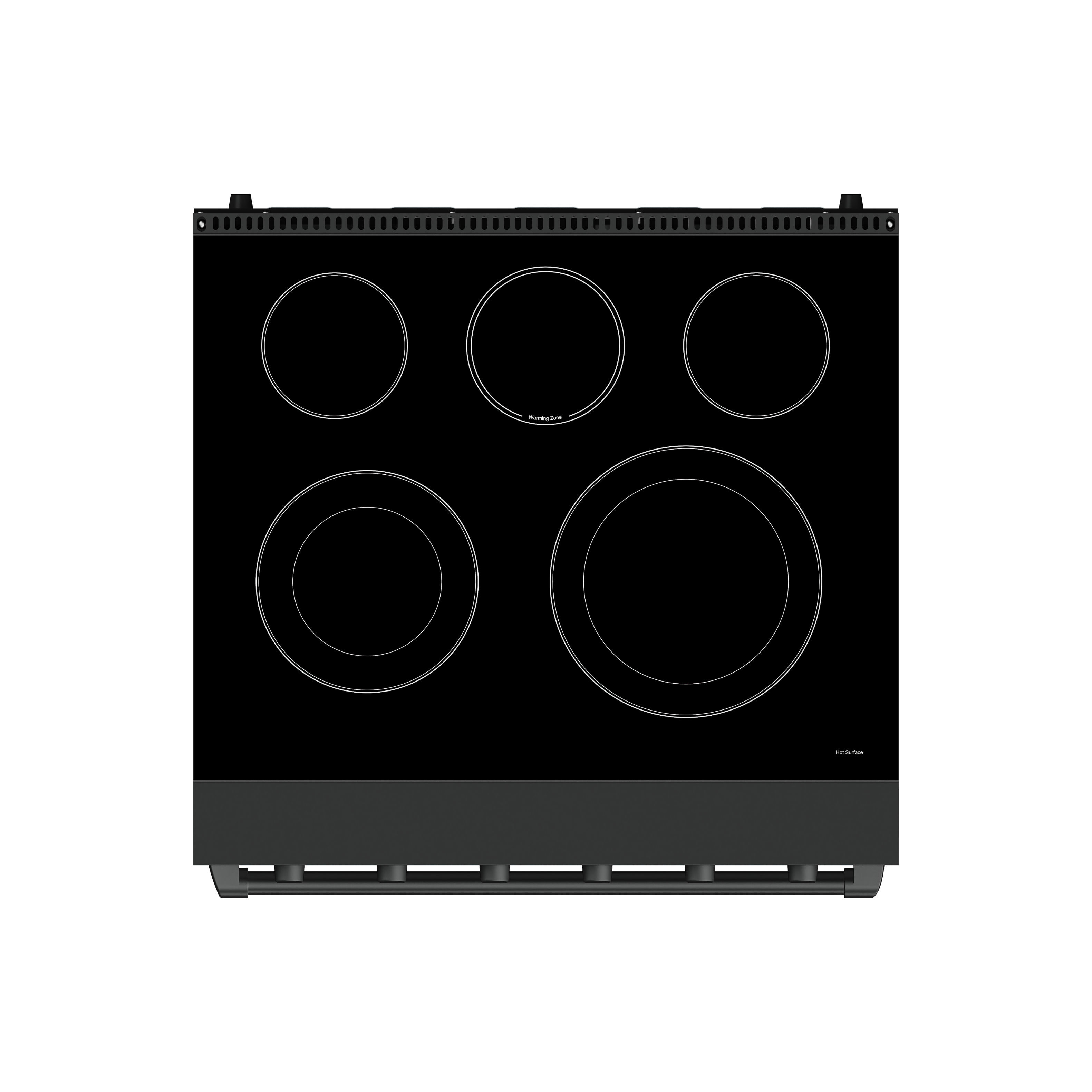 Back. Thor Kitchen - Gordon Ramsay Series by Thor Kitchen 4.55 Cu. Ft Freestanding Electric Range - Matte Black.