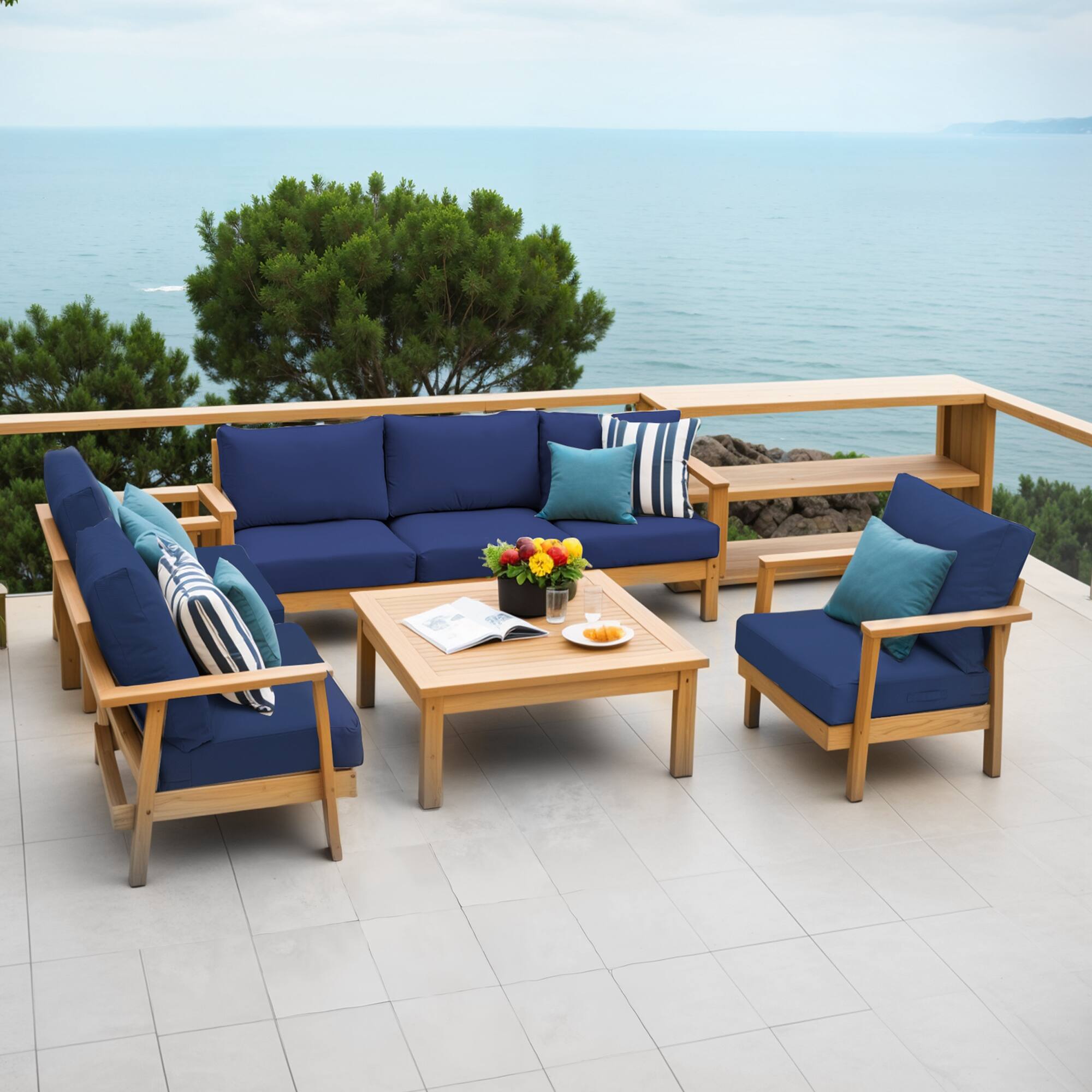 Alt View 5. Crestlive Products - Crestlive Products Outdoor Deep Seat Cushion Removable Cover - Navy.