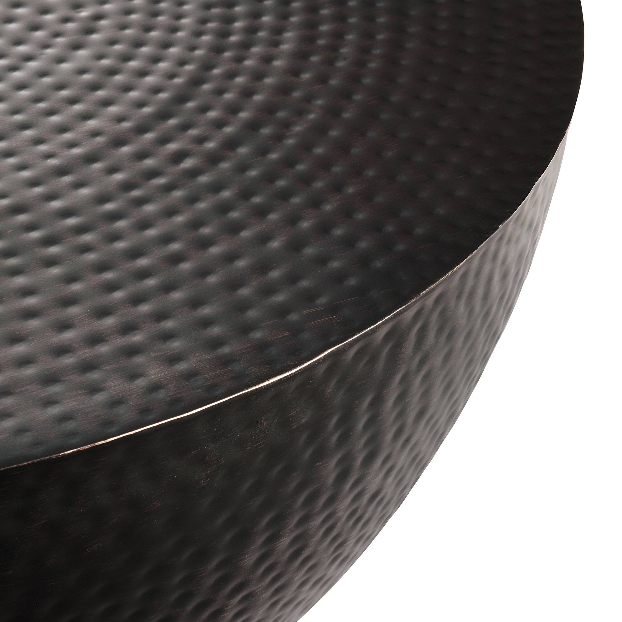 Alt View 3. Modway - Mella 32 Inch Metal Hammered Coffee Table by Modway - Black.