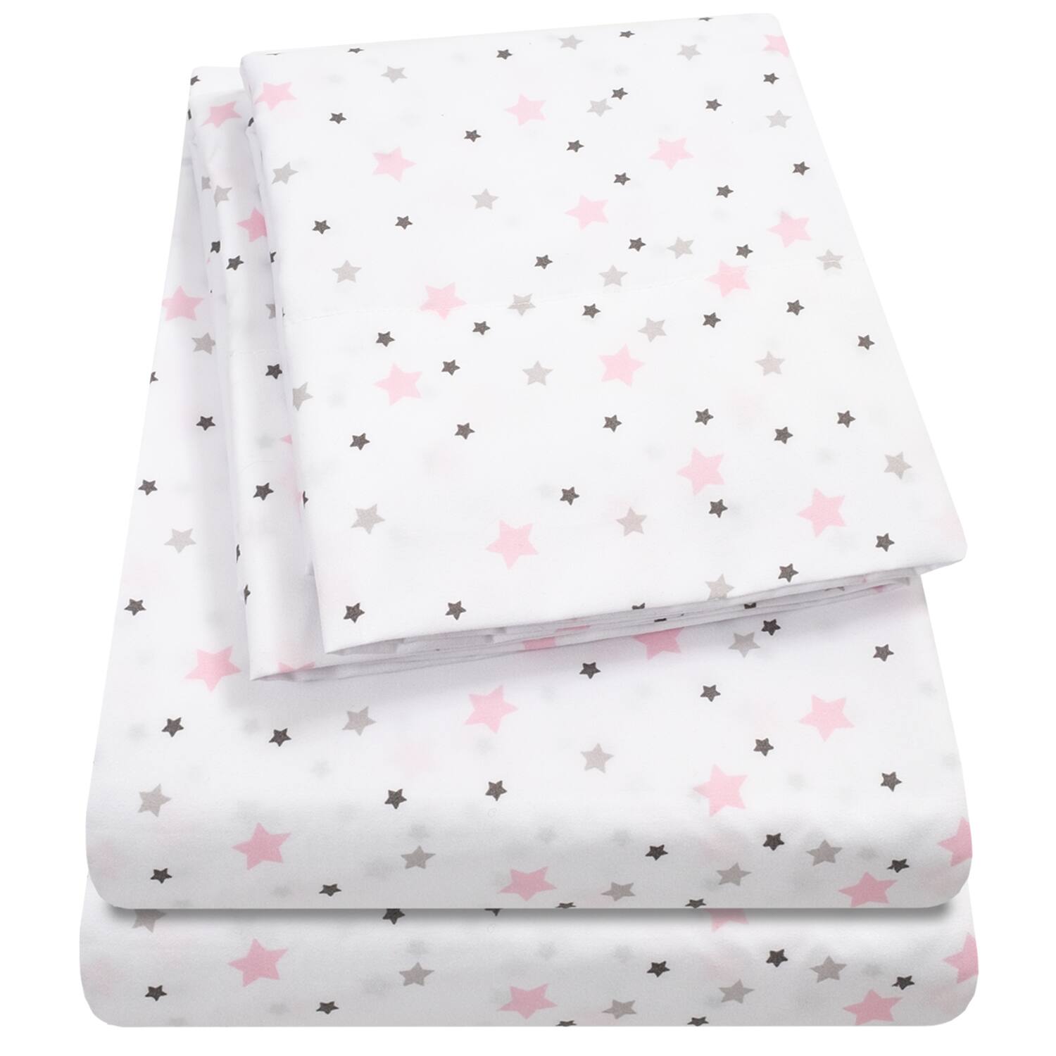 Alt View 1. Sweet Home Collection - Kids' Printed Classic & Bright Ultra Soft Microfiber Sheet Sets - Full - Stars.
