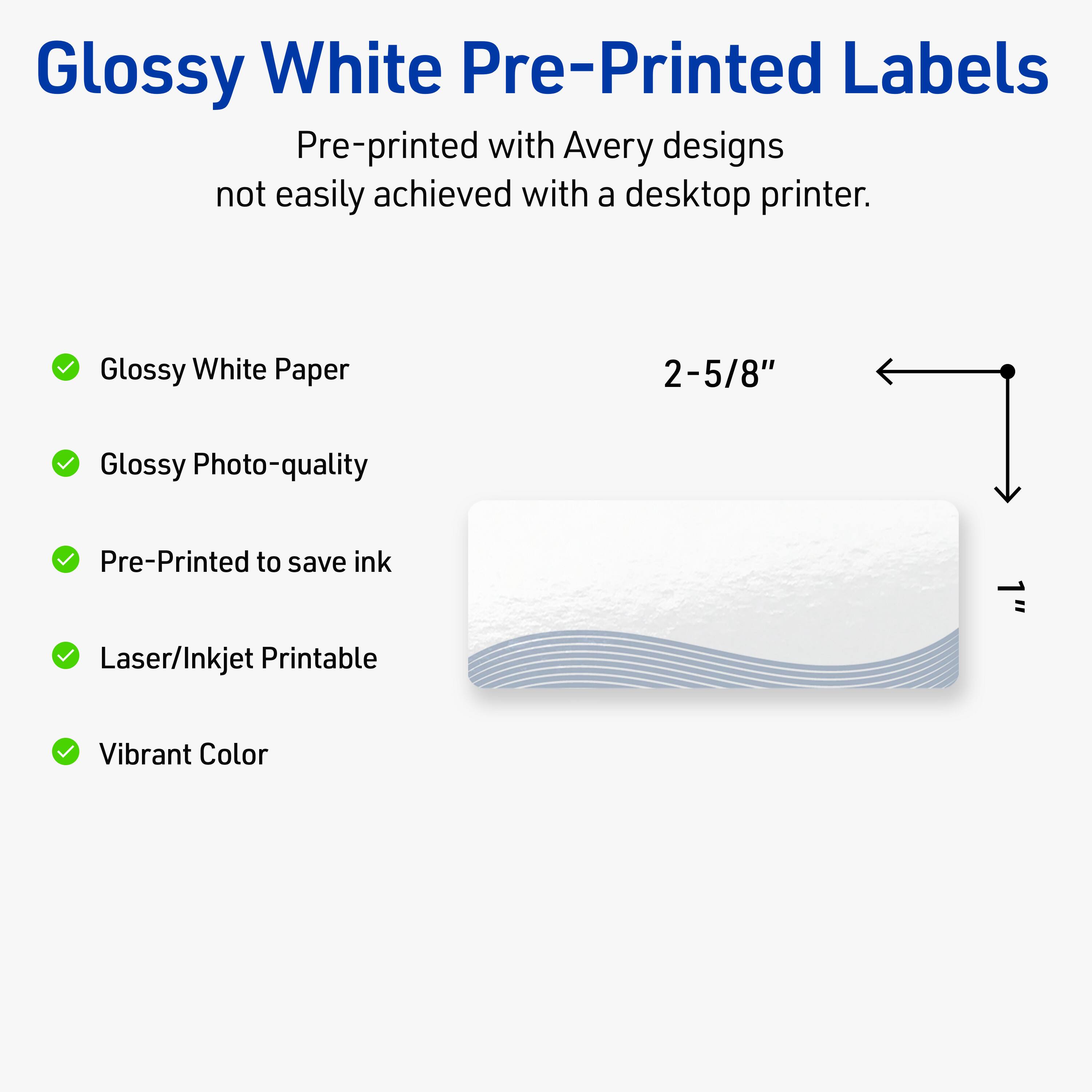 Avery Rectangle Address Labels, Colorful Design, 1