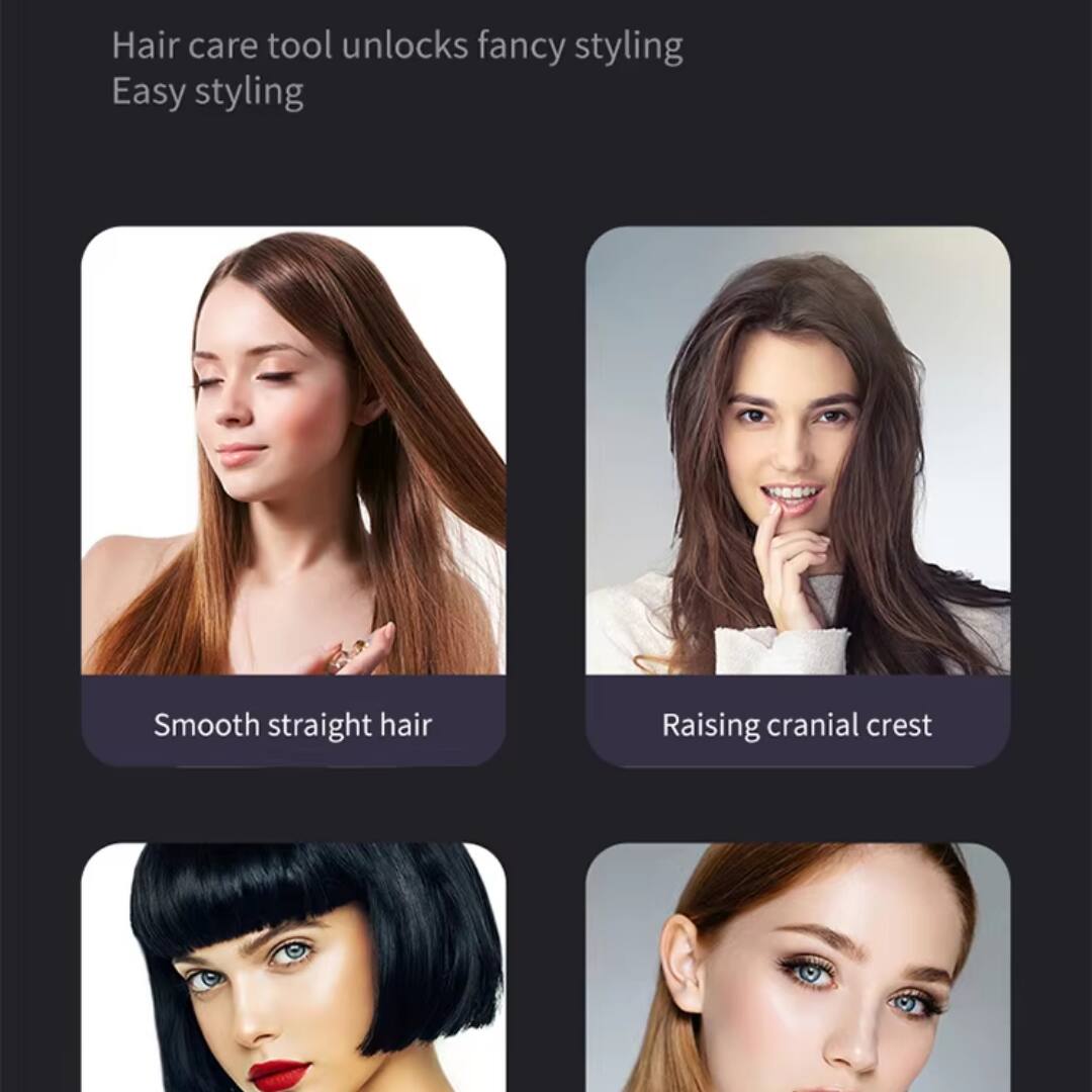Hair care tool unlocks fancy styling  
Easy styling  

Smooth straight hair  

Raising cranial crest