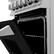 Alt View 5. ZLINE - 24 in. Wide 4 Burner Legacy Dual Fuel Range in Satin Stainless Steel w/ Black Matte Door (RAS-BLM-24) - Matte Black.