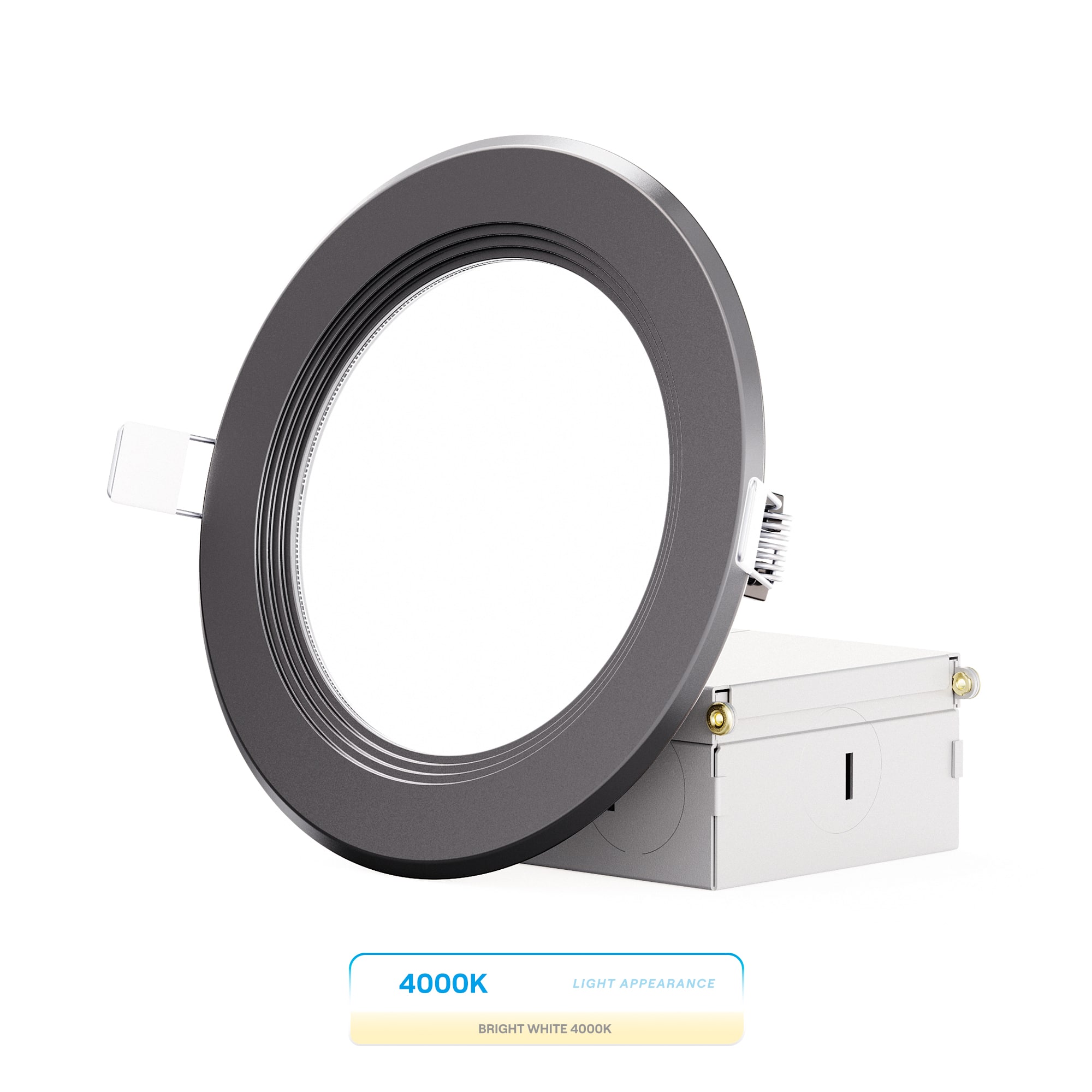 Infibrite - 4 In. Ultra-Thin Recessed LED Downlight 9W 750LM Adjustable white Wet Rated, Triac Dimmable Trim 6-Pack - Black price history on PriceWatchPro