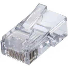 IDEAL - CAT-5E Feed-Thru RJ45 Mod Plugs 100 Pack - Clear
