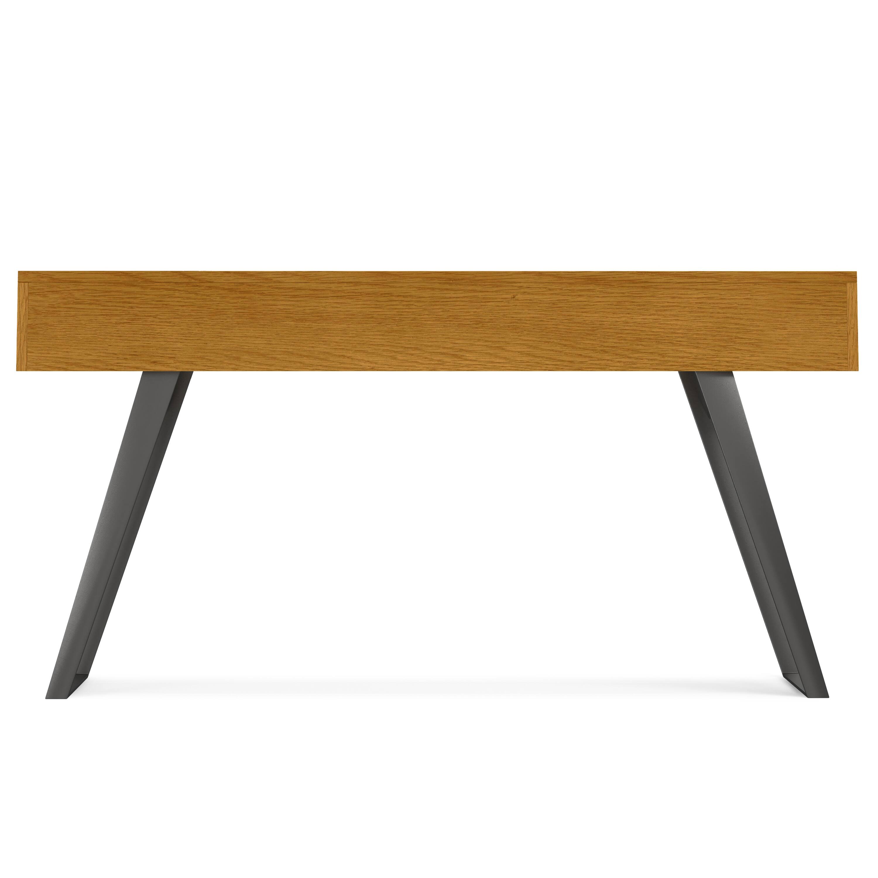 Alt View 1. Simpli Home - Simpli Home Lowry 60 inch Wide Console Sofa Table in Oak Veneer - Oak Veneer.