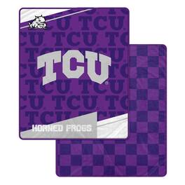 Pegasus - TCU Horned Frogs 60" x 70" Diagonal Ghost Checkered Double-Sided Blanket - Multicolor