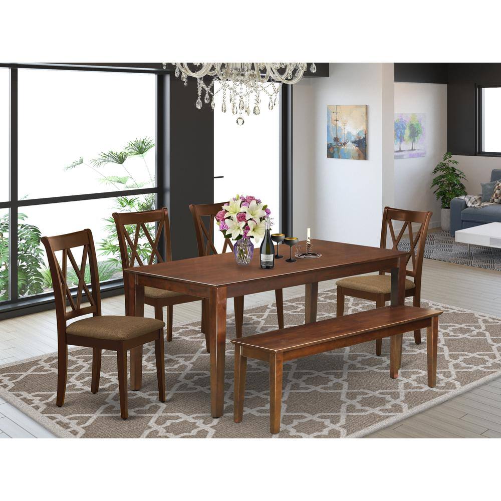 Left. East West Furniture - Dining Room Set Mahogany - Brown.