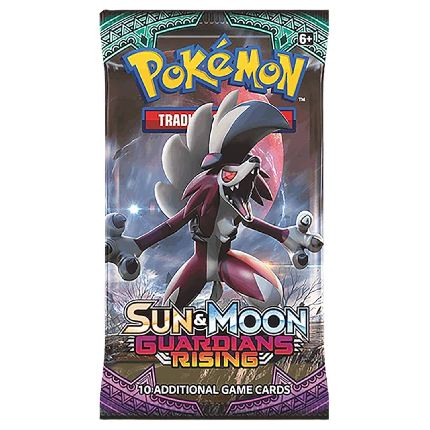 Pokémon  
Trad  
Sun & Moon  
Guardians Rising  
10 Additional Game Cards