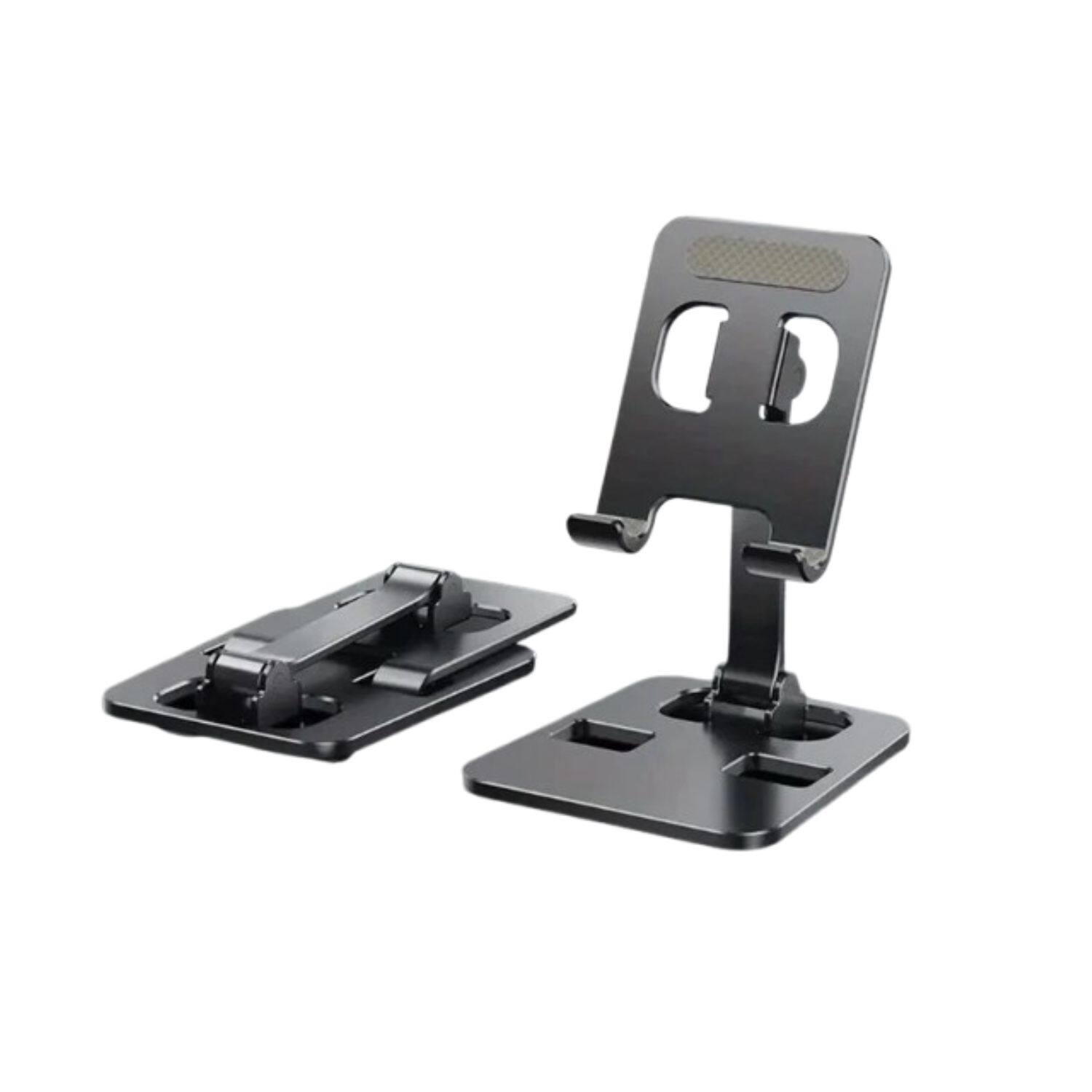 Front. Home Collection - Universal Adjustable Metal Desk Stand for Phone & Tablet – Aluminum Foldable Holder (1 Pack) - Black.