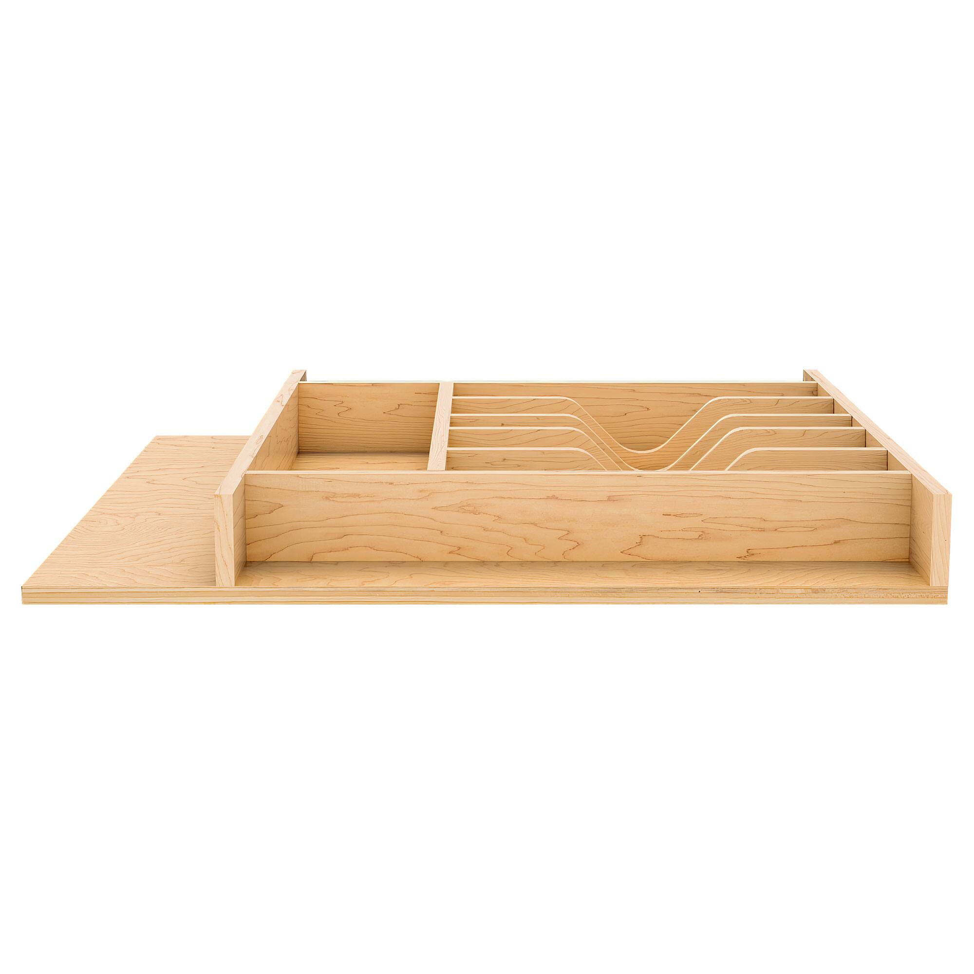 Alt View 5. Rev-A-Shelf - Rev-A-Shelf Natural Maple Right Size Utensil Drawer Insert, 19 1/4" x 19 1/2" - Light Brown.