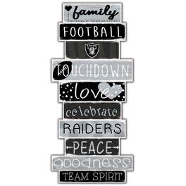 Fan Creations - Las Vegas Raiders 5'' x 24'' Celebrations Stack Sign - Multicolor