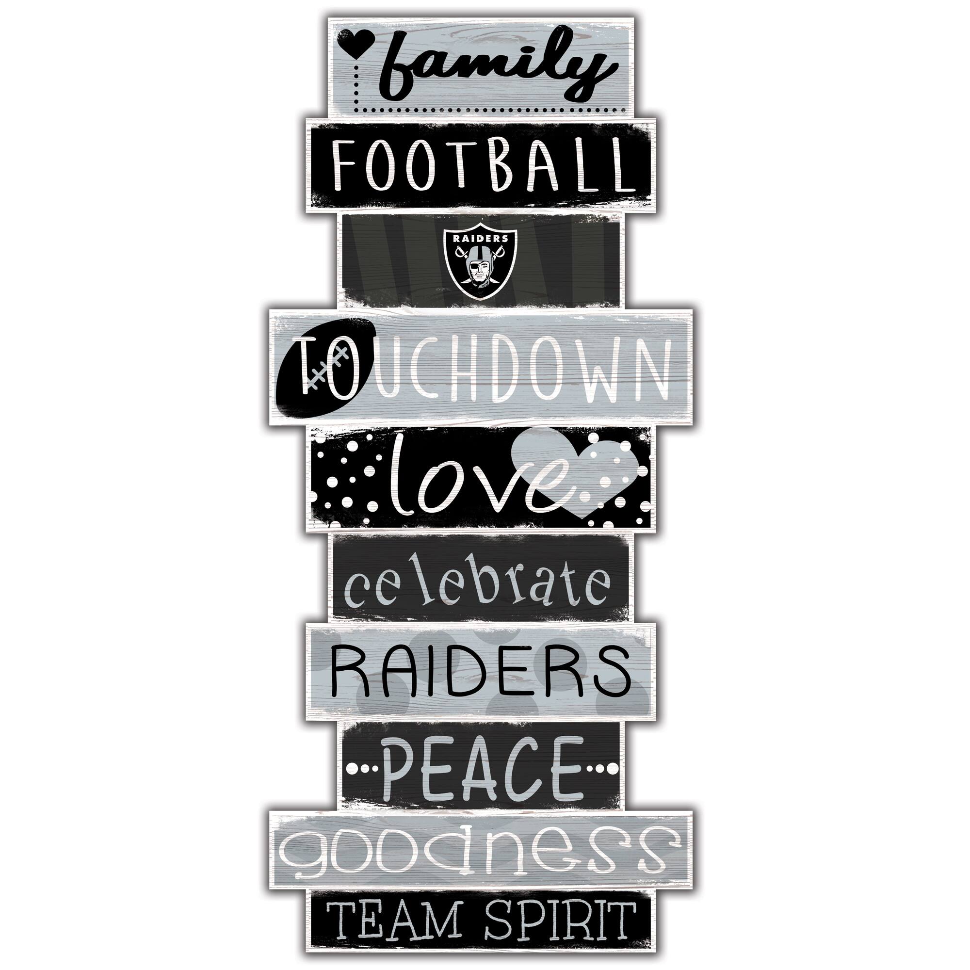 Las Vegas Raiders 5'' x 24'' Celebrations Stack Sign