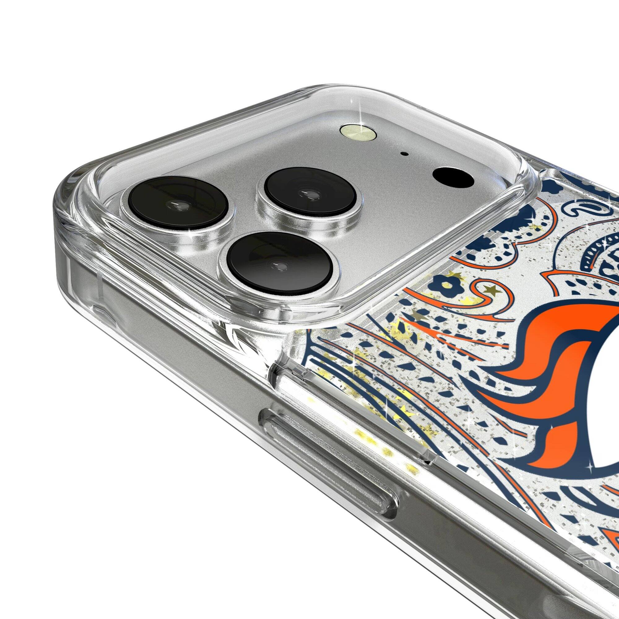 Alt View 2. Keyscaper - iPhone Paisley Design Glitter Case - 16 Pro - Multicolor.