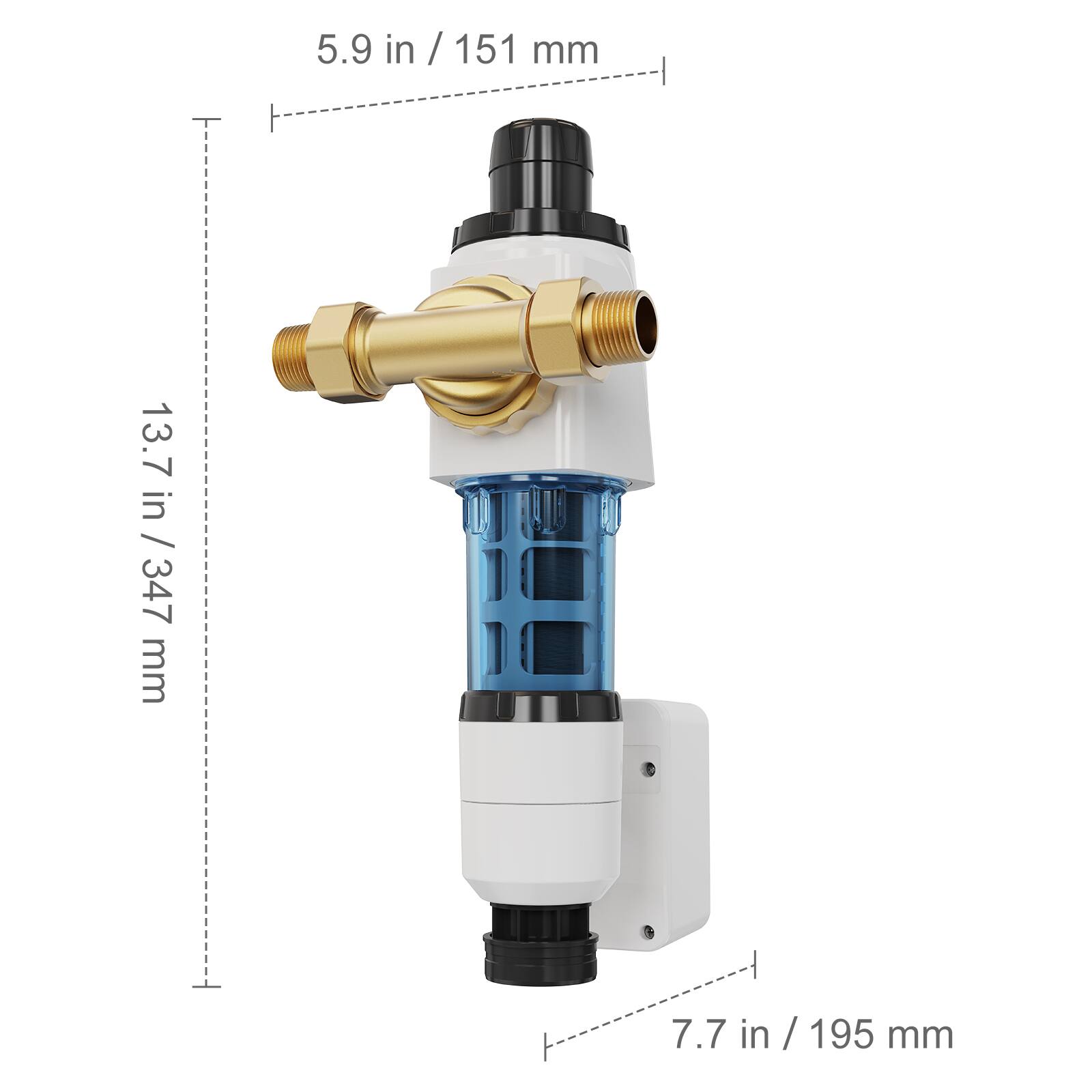 5.9 in / 151 mm  
13.7 in / 347 mm  
7.7 in / 195 mm