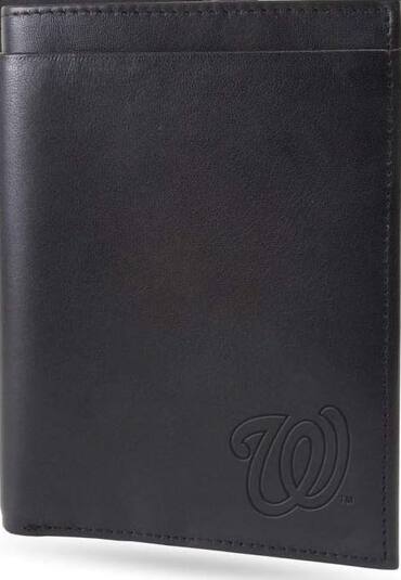 Alt View 5. Rico Industries - Washington Baseball Nationals MLB Black Leather Traveling RFID Blocking Wallet - 14 total slots/pockets - Multi.