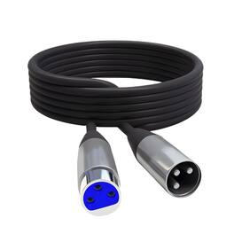 Kitcheniva - XLR Microphone 3-Pin Male To Female Cable Cord Connector Extension 15Ft - Black
