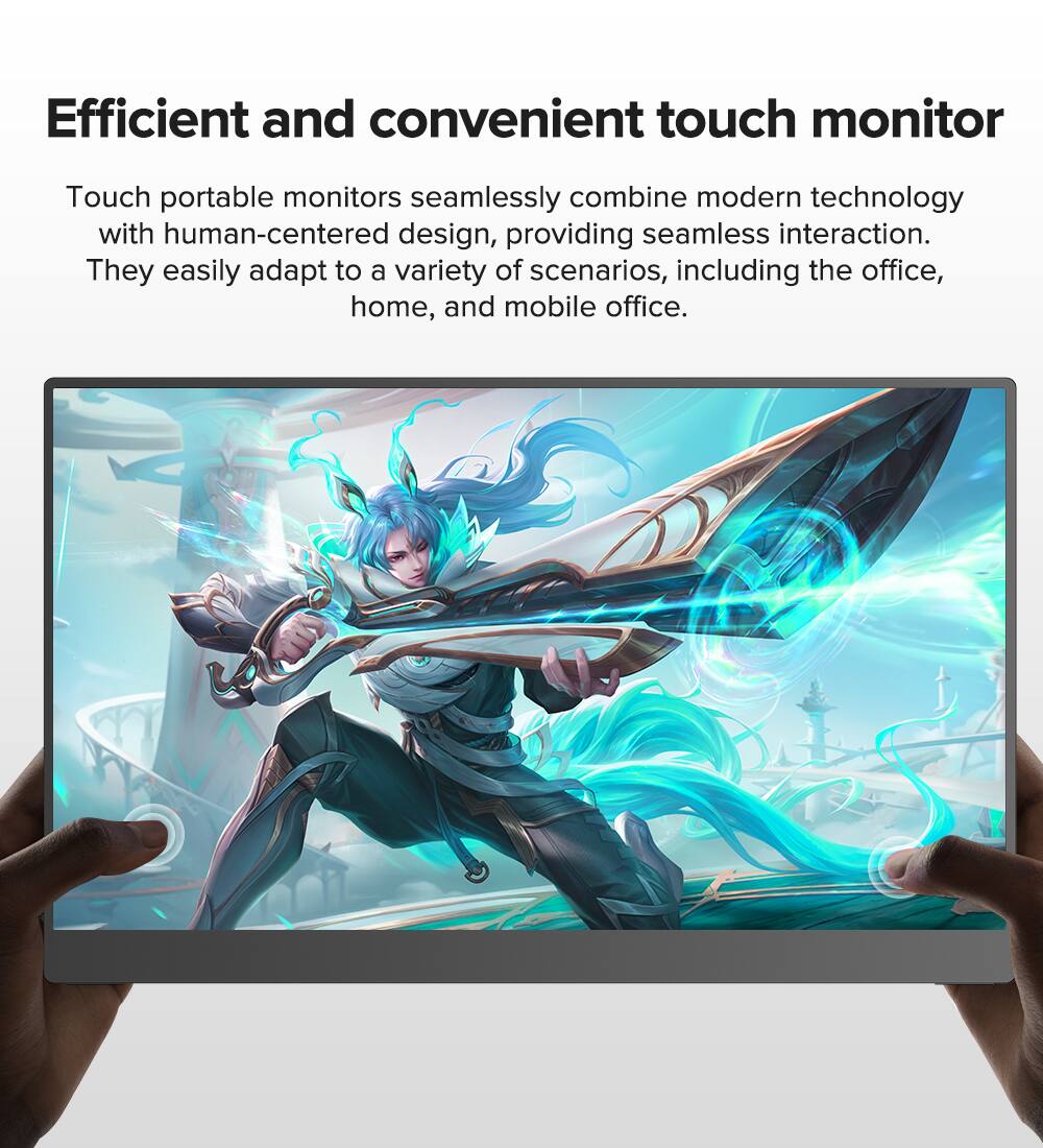 Efficient and convenient touch monitor

Touch portable monitors seamlessly combine modern technology with human-centered design, providing seamless interaction. They easily adapt to a variety of scenarios, including the office, home, and mobile office.