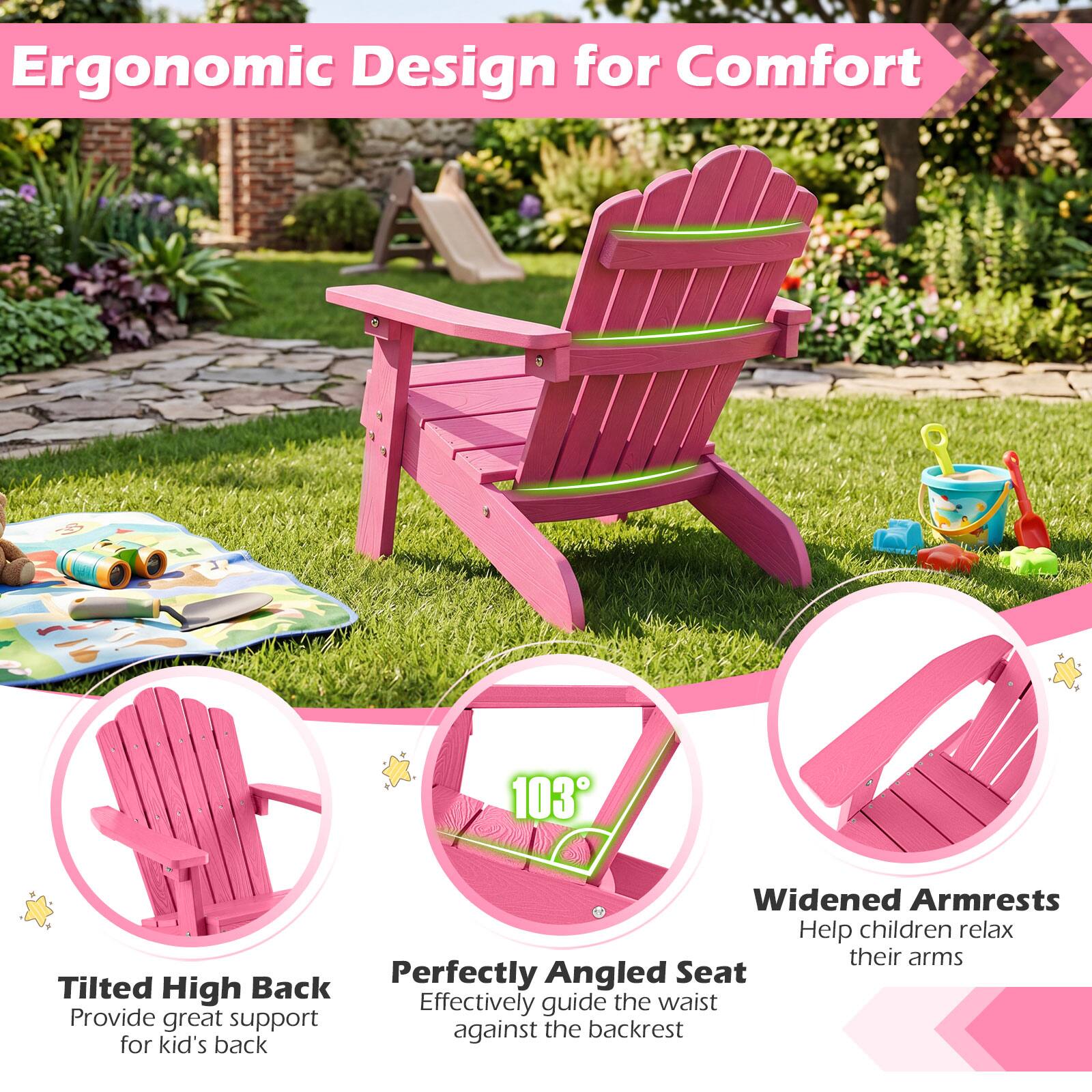 Ergonomic Design for Comfort

- Widened Armrests: Help children relax their arms
- Perfectly Angled Seat: Effectively guide the waist against the backrest
- Tilted High Back: Provide great support for kid's back