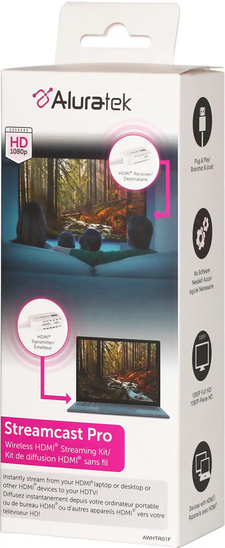 Aluratek Streamcast Pro Wireless HDMI to HDMI Transmitter and