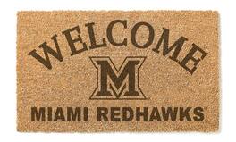 Jardine - Miami University RedHawks 18" x 34" Welcome Coir Doomat - Brown