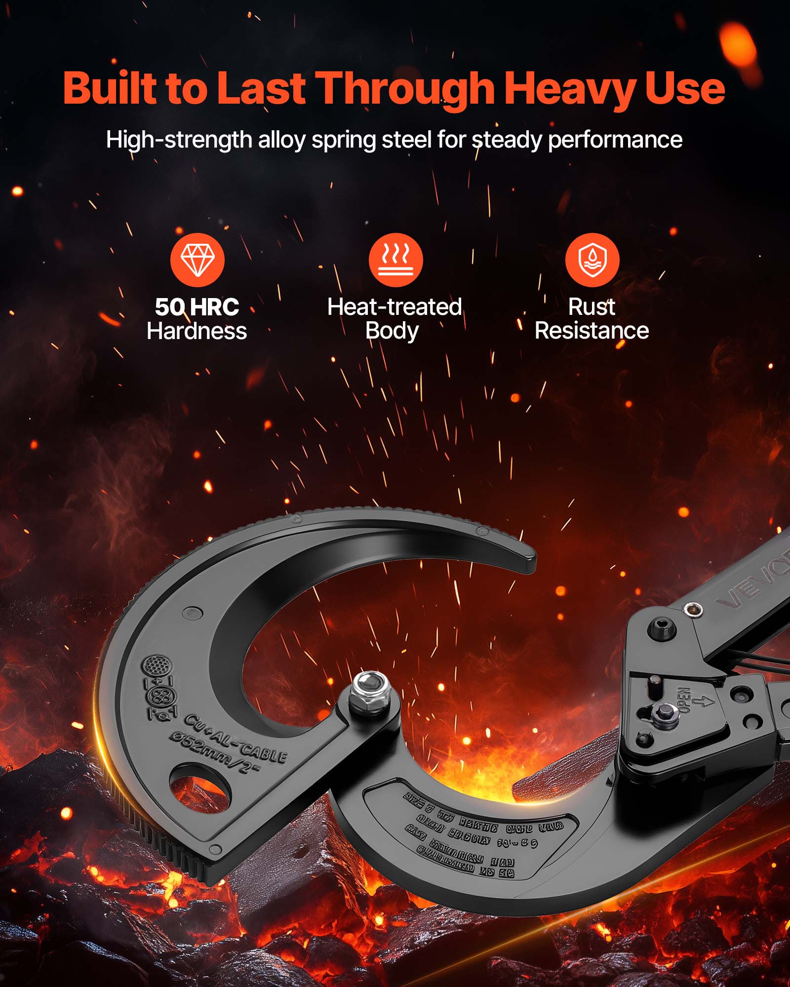 Built to Last Through Heavy Use  
High-strength alloy spring steel for steady performance  
50 HRC Hardness  
Heat-treated  
Rust Body Resistance  

52mm/2"  
SRCKD 5 C DWO HSH LOVED nthgo B0- S9 3 SRS WES N B0 OPEN