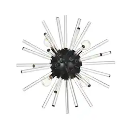 Elegant Lighting - Sienna 18 Inch Crystal Rod Wall Sconce In - Black