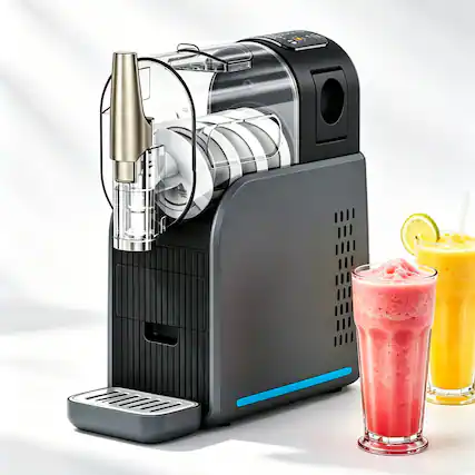 Front. COWIN - Frozen Drink Maker - Slushie Machine with 5 Presets Custom Option Easy-Dispensing Lever - grey.