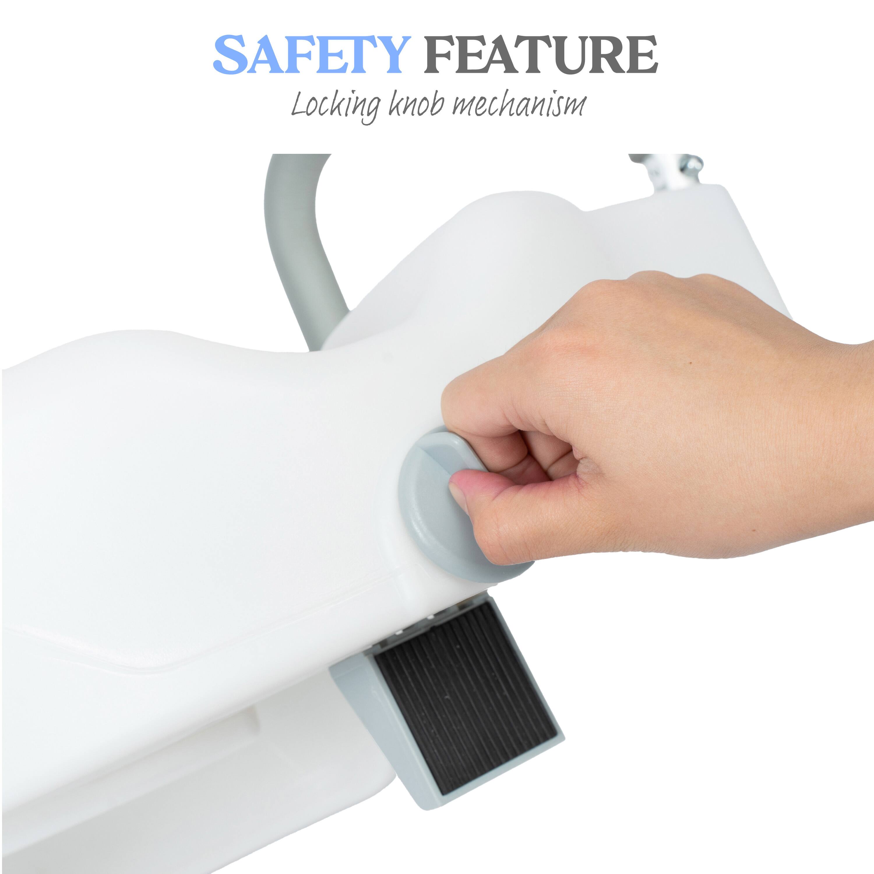 SAFETY FEATURE  
Locking knob mechanism