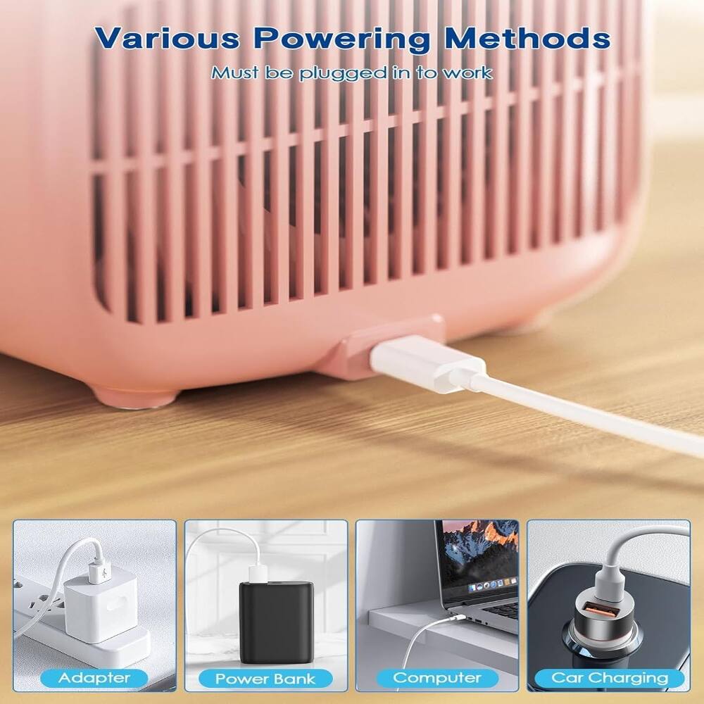 Various Powering Methods  
Must be plugged in to work  

GODUR Adapter  
Power Bank  
Computer  
Car Charging
