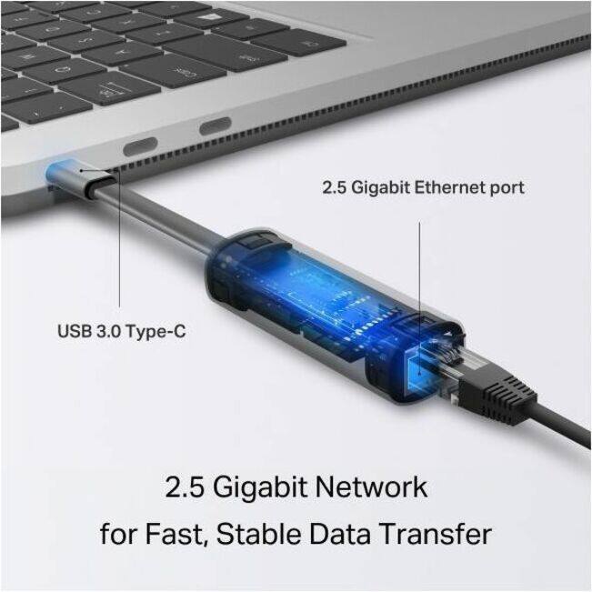 2.5 Gigabit Ethernet port  
USB 3.0 Type-C  
2.5 Gigabit Network for Fast, Stable Data Transfer