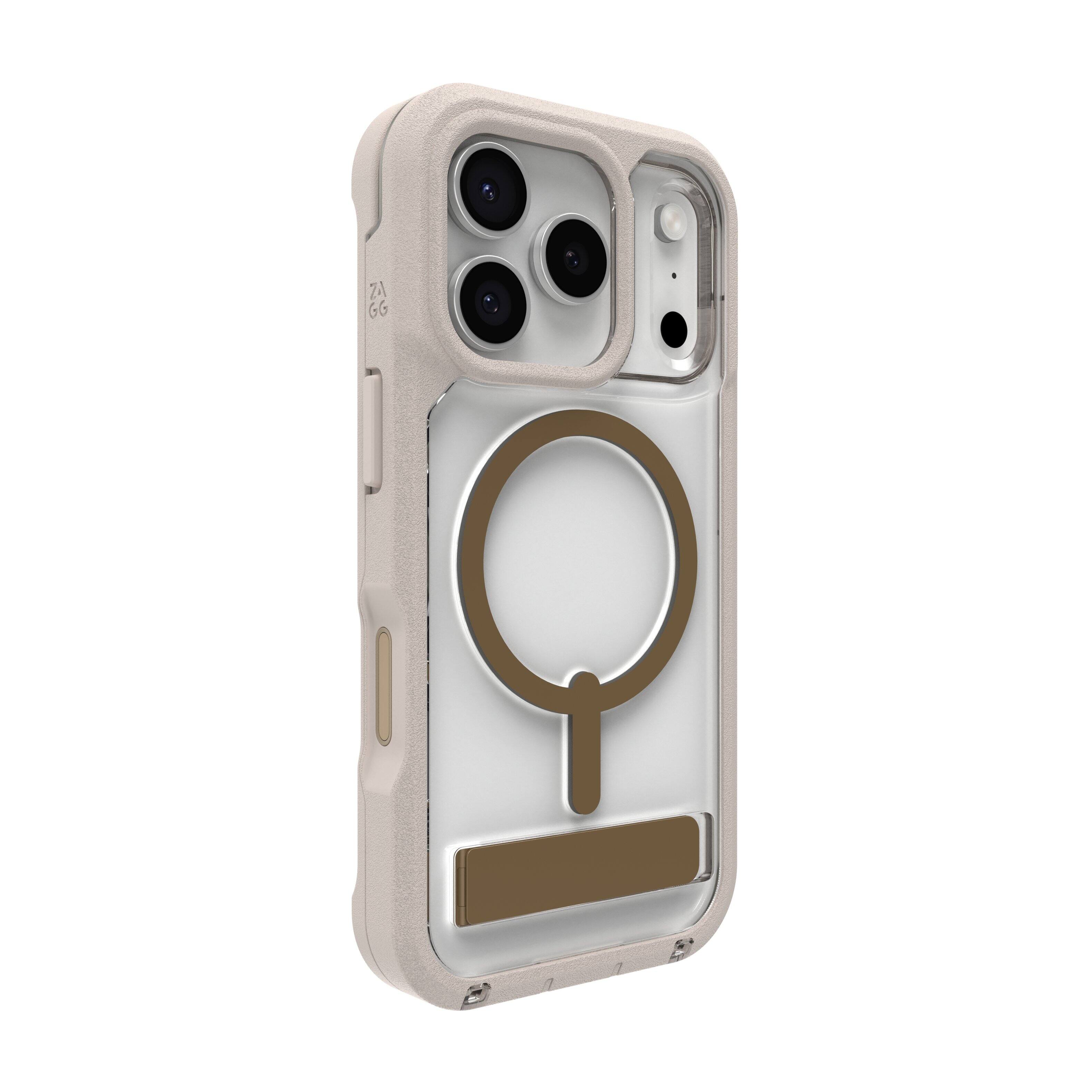 Alt View 12. ZAGG - Rainier Snap with Kickstand for Apple iPhone 17 Pro - Sandstone.