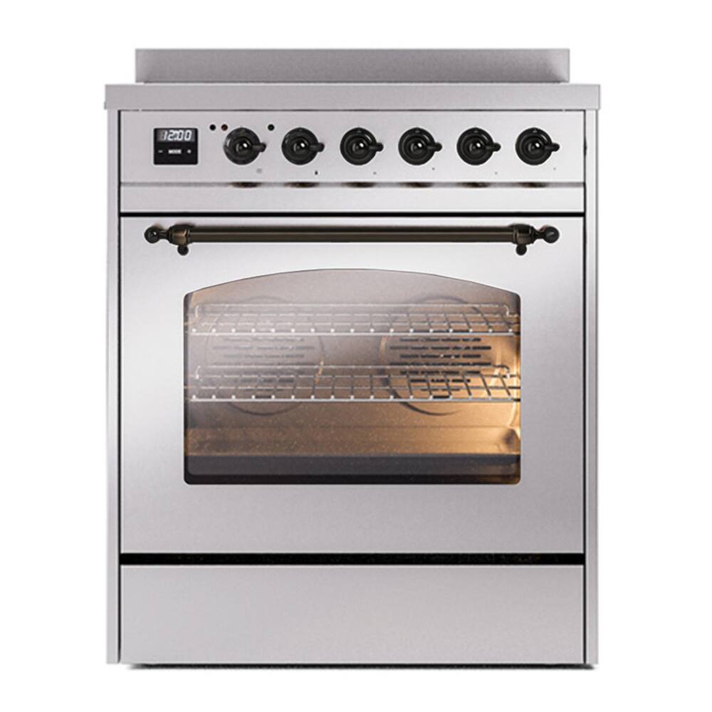Alt View 4. ILVE - ILVE Nostalgie II 40 inch Induction Range with 6 Induction Elements (Graphite Matte) - Graphite Matte.