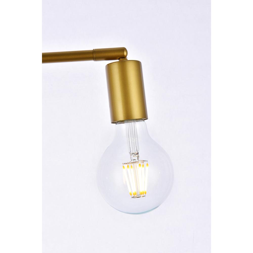 Alt View 4. Living District - Zane 2 lights brass flush mount - Brass.
